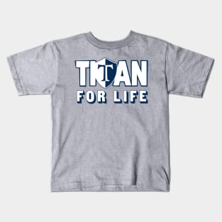 Webster Thomas High School Titan for Life (white) Kids T-Shirt